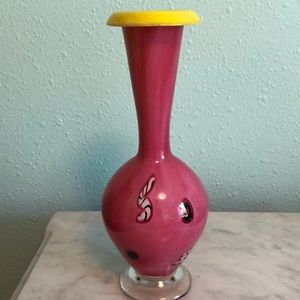Pretty pink/yellow vase